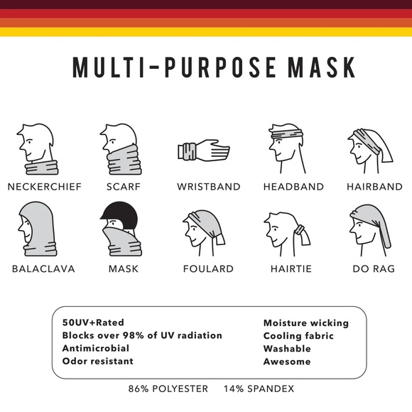 Yo Colorado Flamingo Summit Sunshield Multi-Purpose Face Mask - Picture 11 of 11